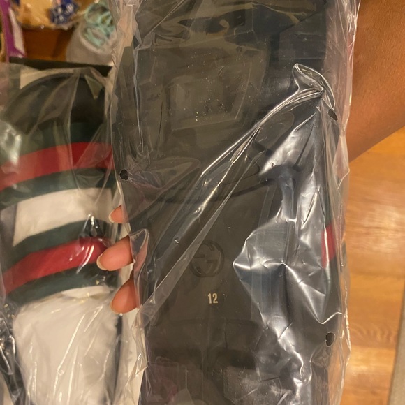 Gucci Men’s Leather and Web Sandals - Picture 6 of 12